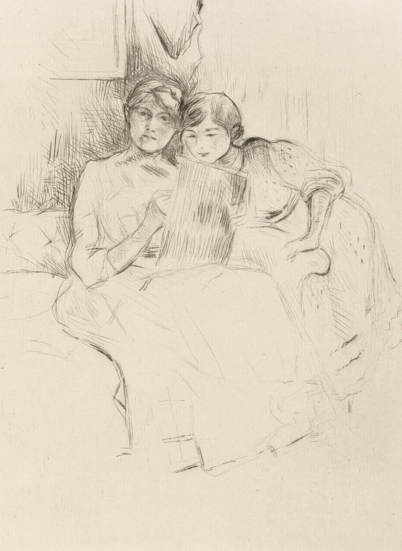 Berthe Morisot - LA LEÇON DE DESSIN (Berthe Morisot and her Daughter, Julie  Manet) at 1stDibs | berthe morisot daughter
