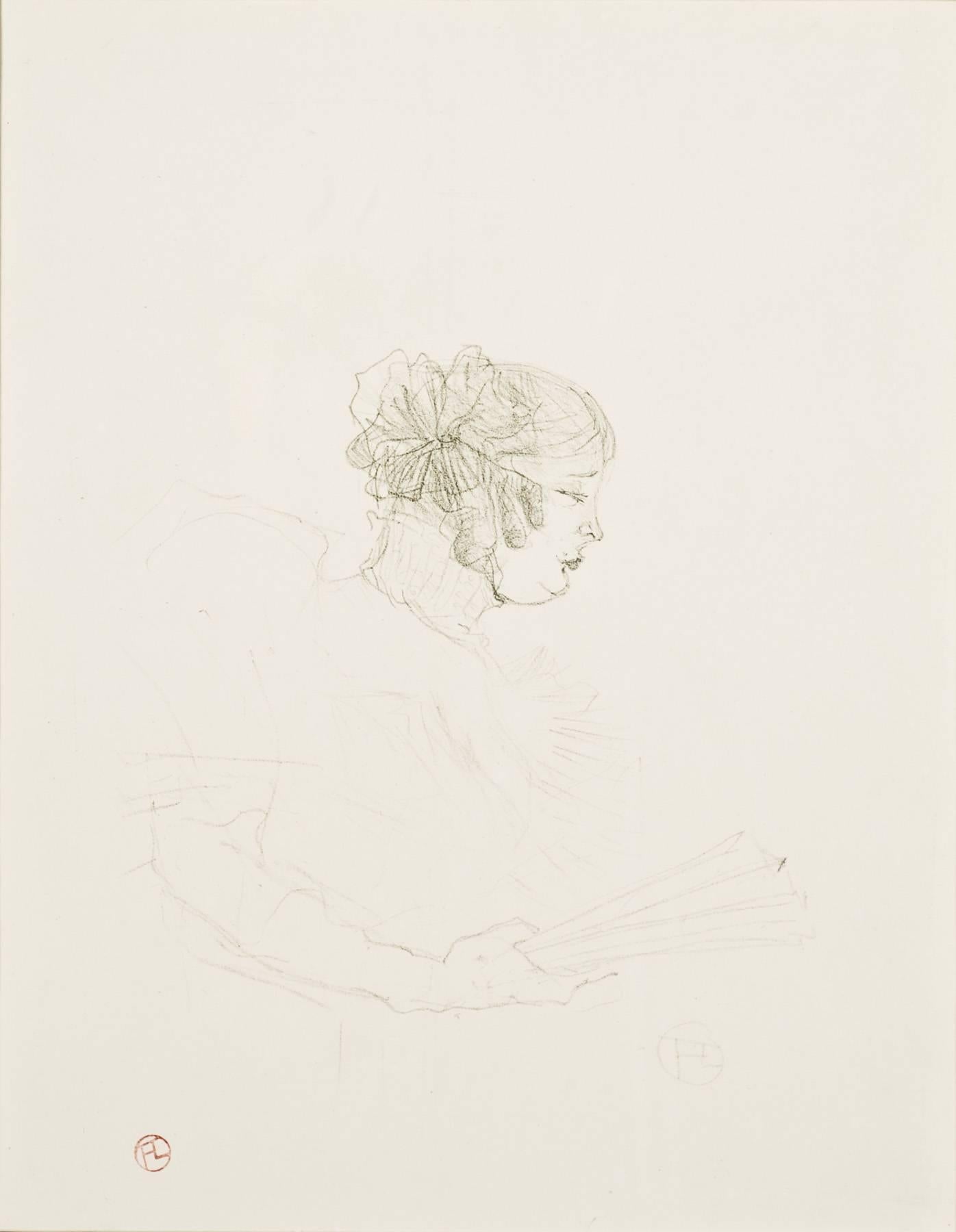 Henri de Toulouse-Lautrec Portrait Print - Luce Myres, De Profil