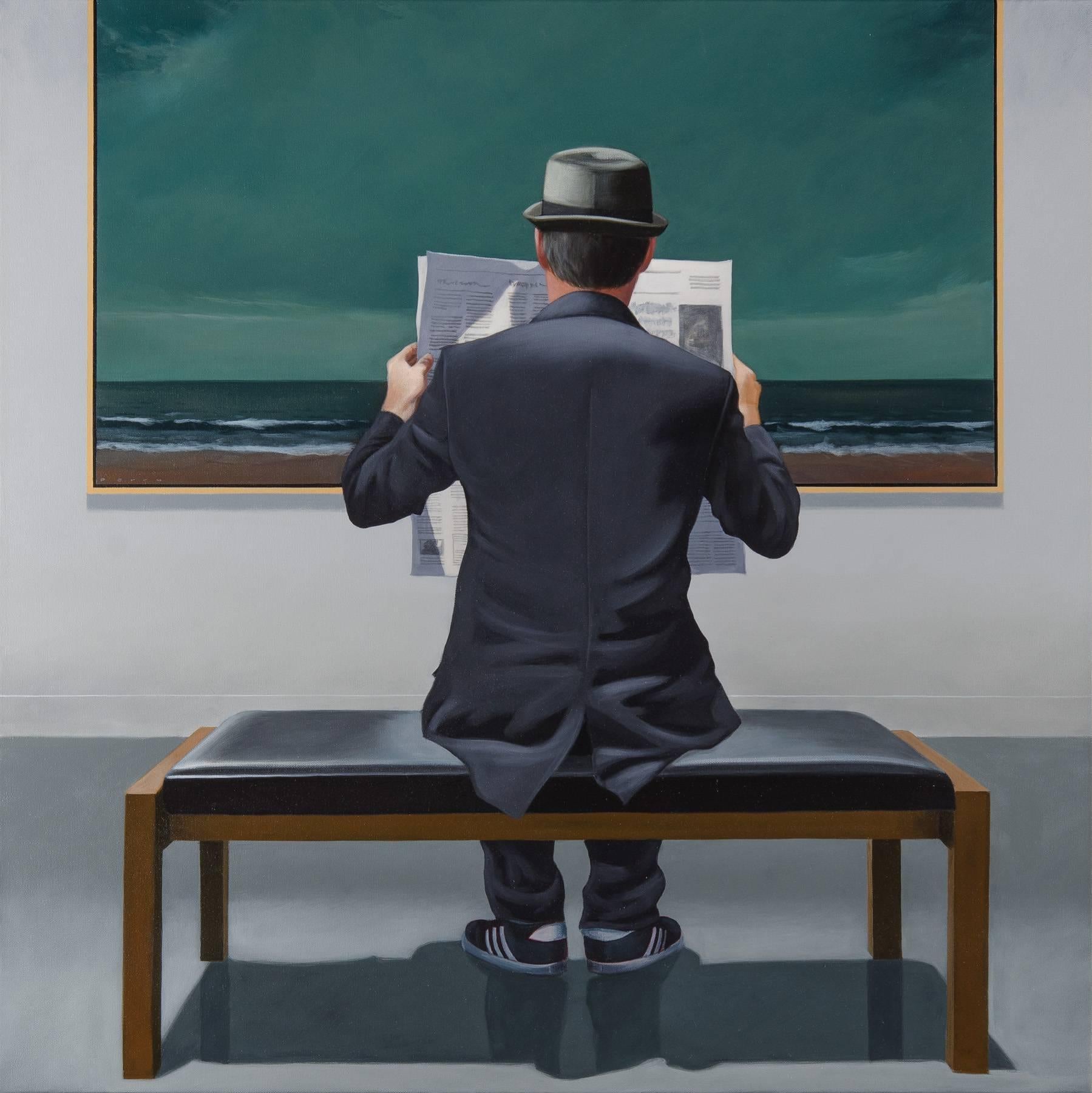 Jamie Perry Figurative Painting – Warteraum:: #4