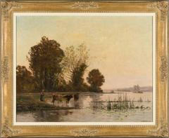 Peasant with her Cows at the River