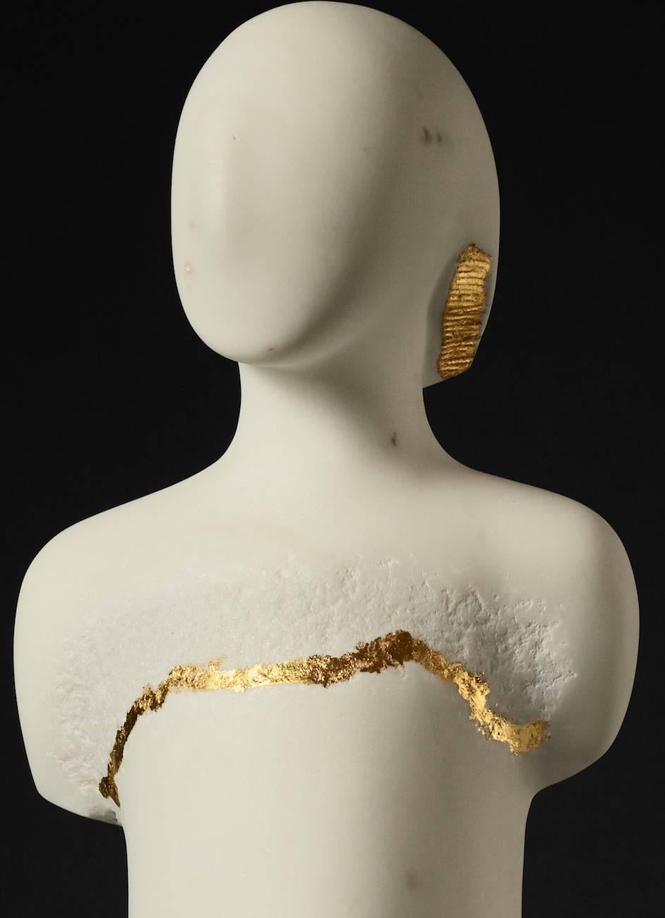 Chiara Blanco - Gold Nude Sculpture by Claire McArdle