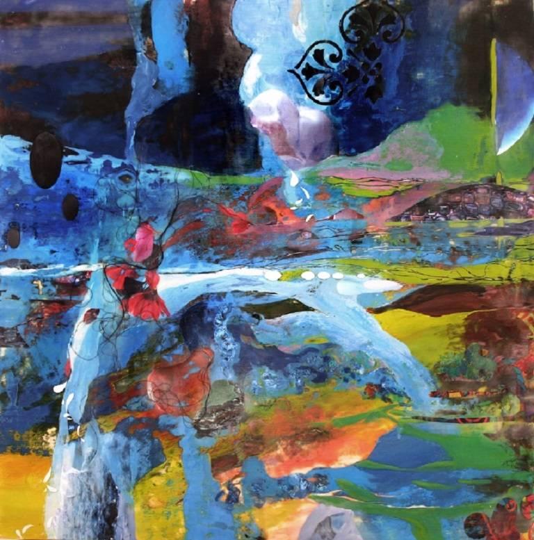 Lorraine Glessner Abstract Painting - Swirly Magic Moments