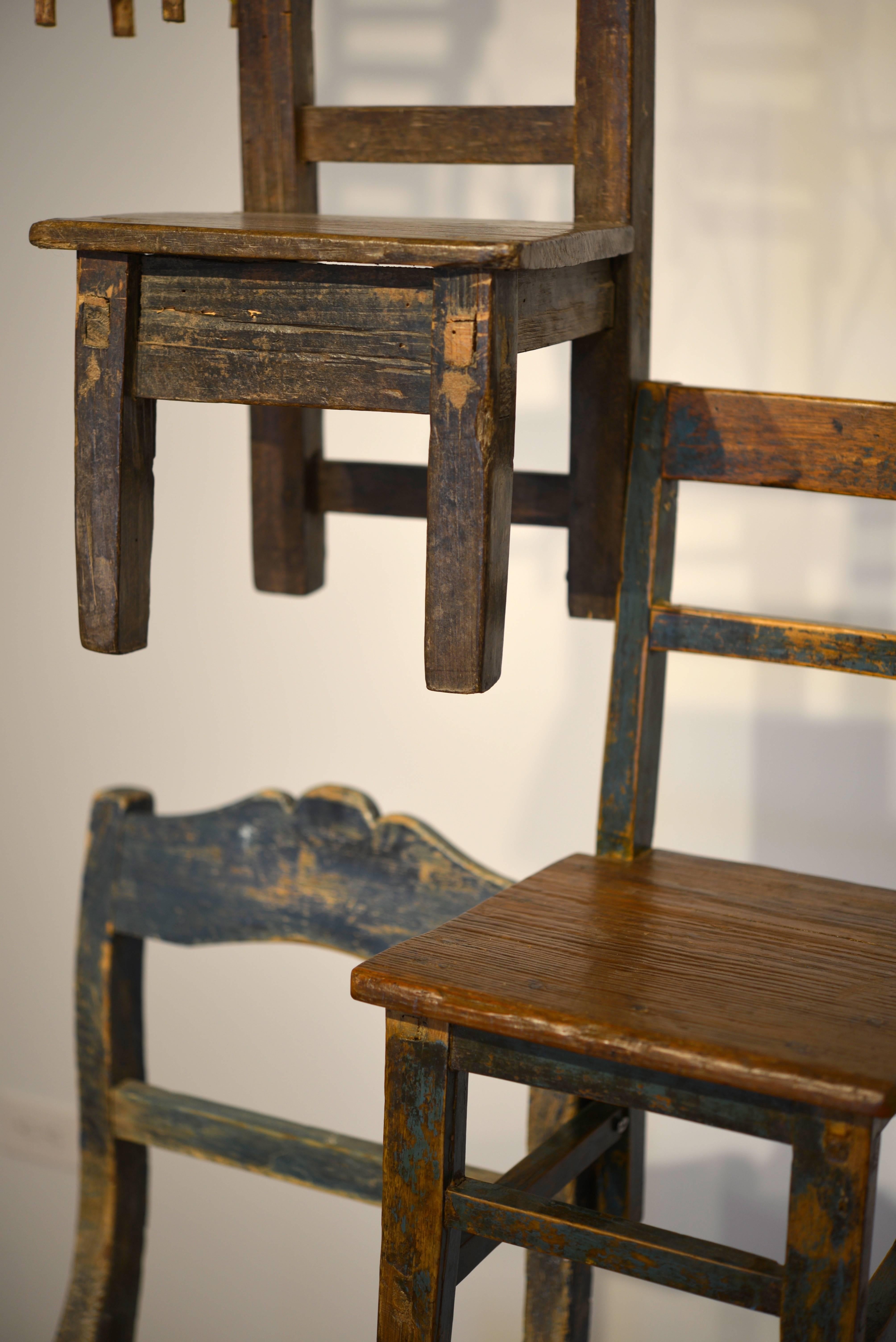 Chairway To Heaven - Beige Figurative Sculpture by William Dubby Fuqua