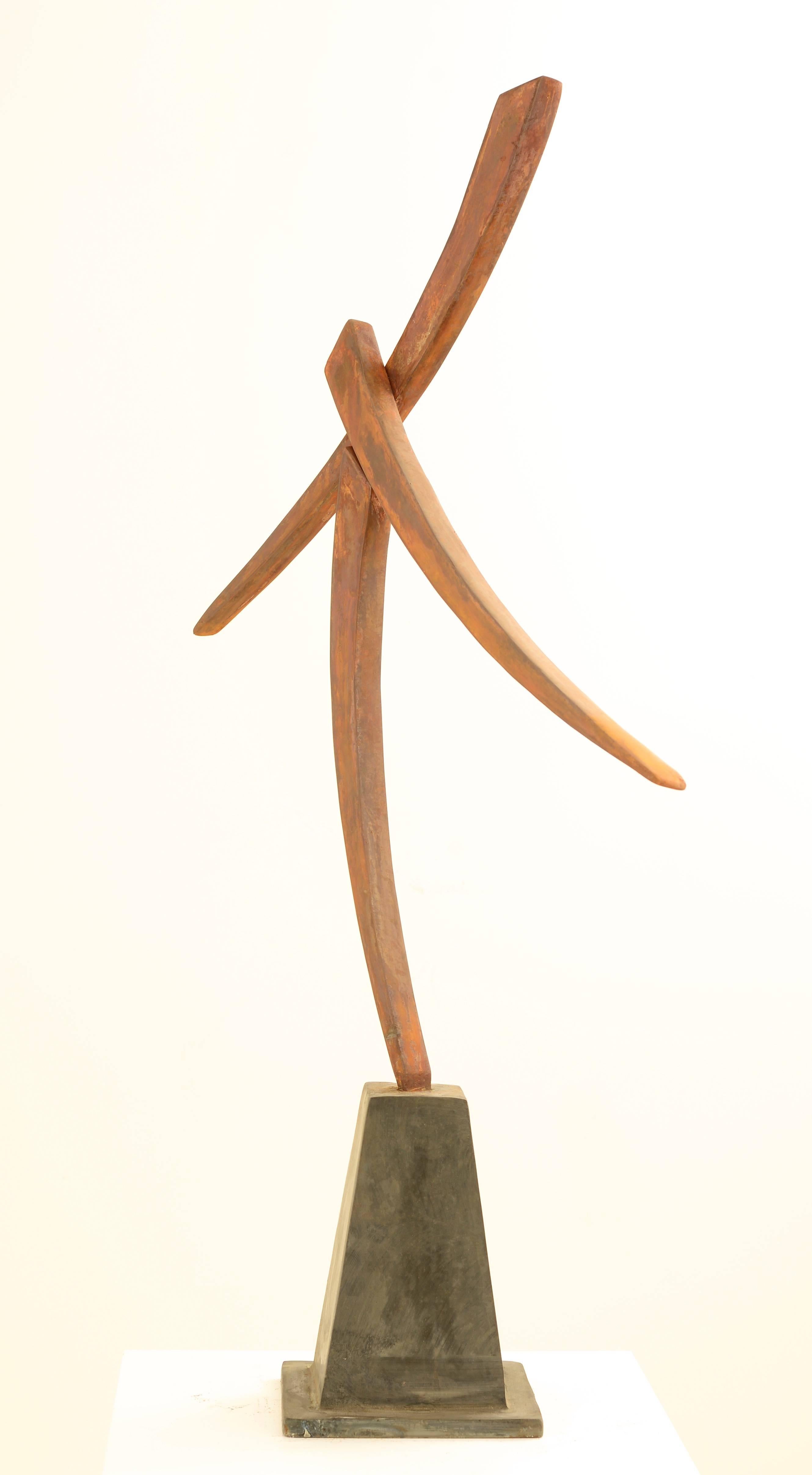Dancer I - Brown Abstract Sculpture by Tim Klabunde