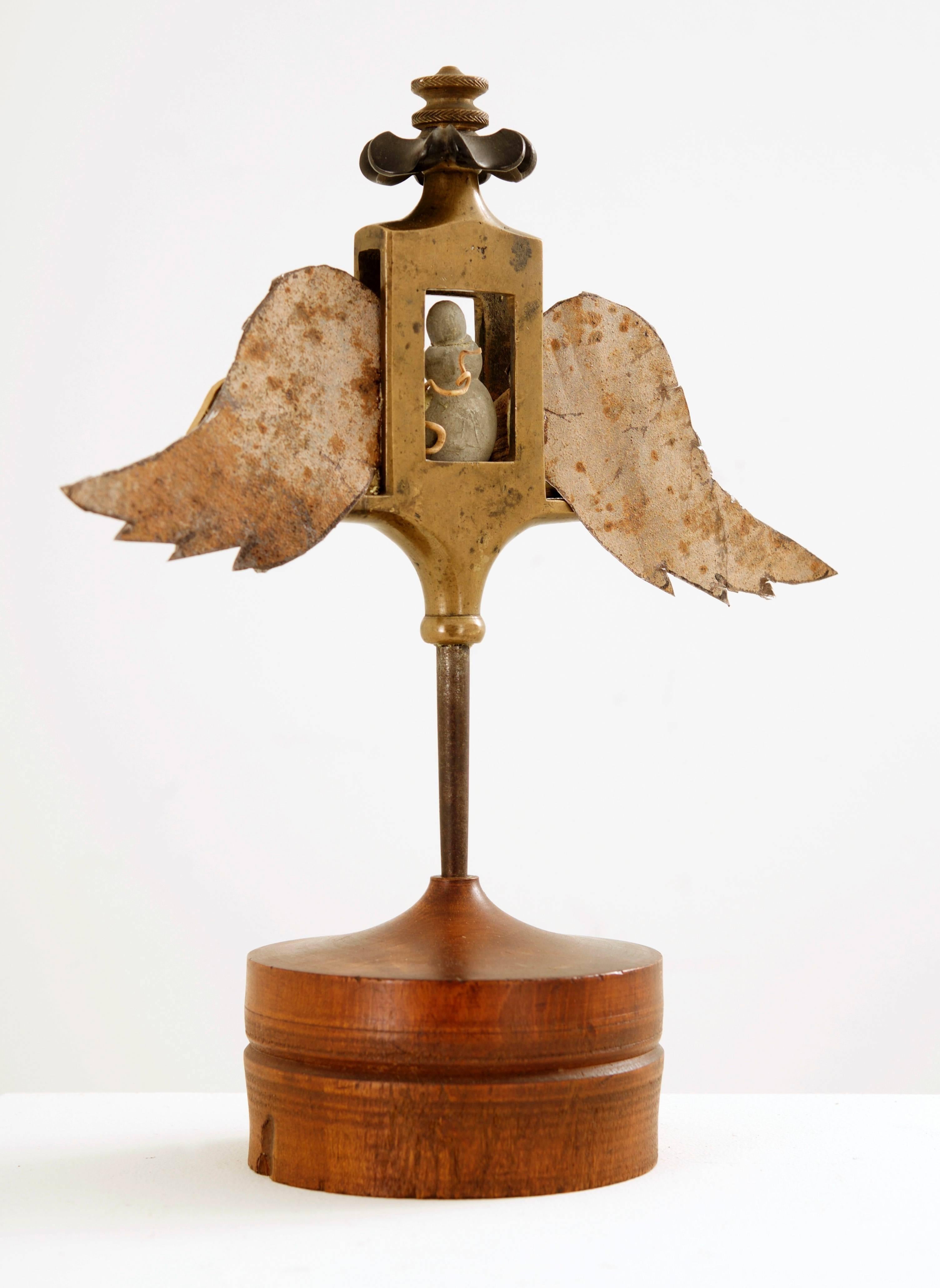 Fallen Angel - Gray Figurative Sculpture by William Dubby Fuqua