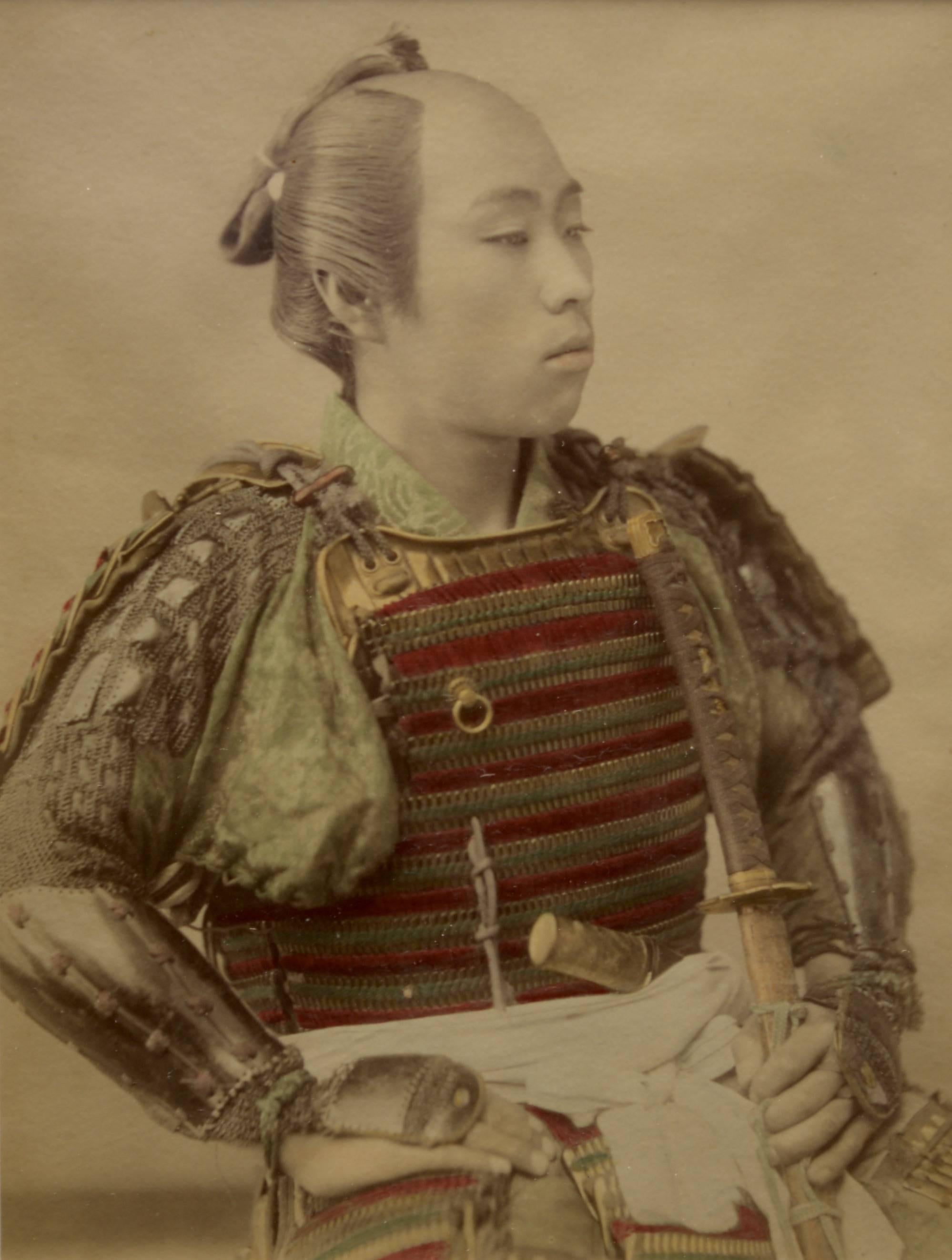 Unknown Black and White Photograph - Photograph of a Samurai