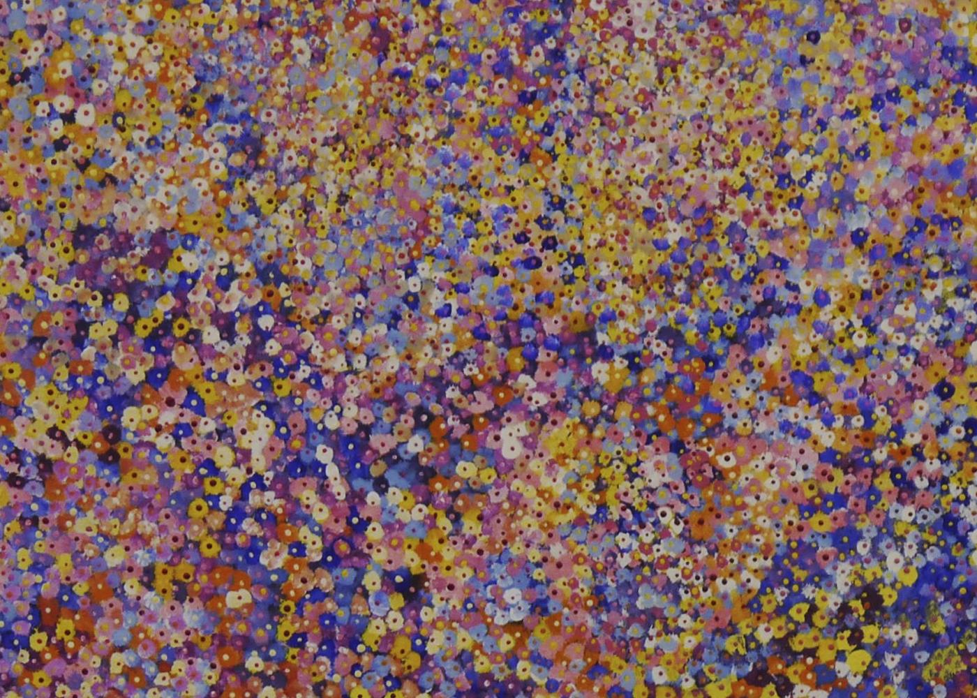 Kathy Maringka's distinctive paintings of wildflowers capture the splendor of the Australian bush just after the rain when the red desert is transformed by a blanket of colorful flowers, many of which only live for a few days.

Maringka's paintings
