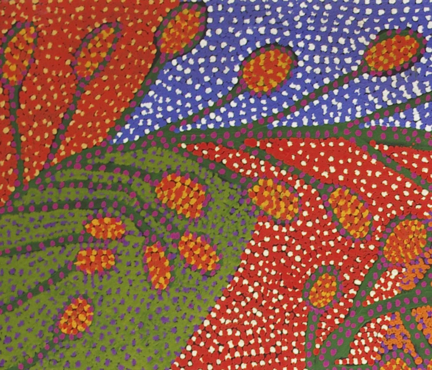 Ruby Tjangawa Williamson (d. 2014) is one of Australia's most sought-after Aboriginal artists. She was one of the founding artists of Tjala Arts (formerly Minymaku Arts, meaning “women’s art”). Due to her captivating work and endearing personality,