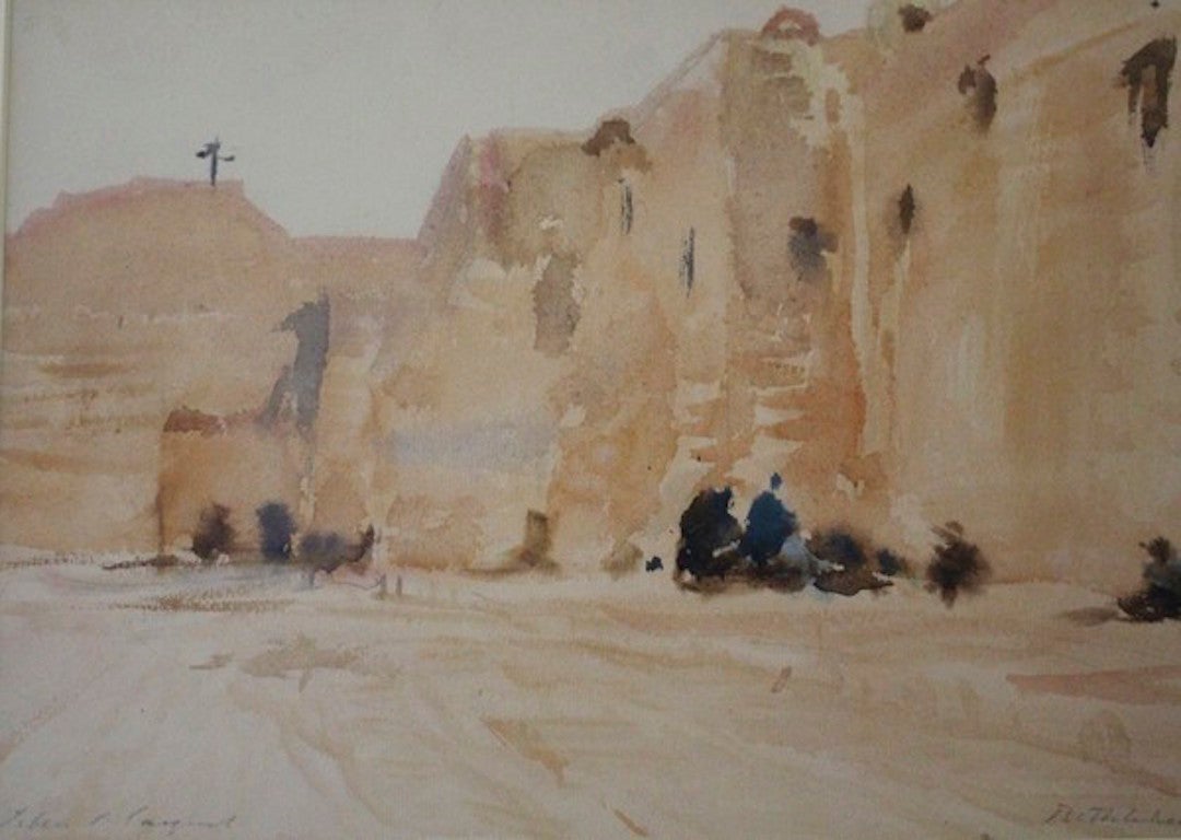 John Singer Sargent Landscape Painting - The Church of the Nativity and The Armenian Monastery, Bethlehem