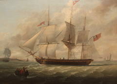 The Three Masked Armed Merchantman 'Barton' off Liverpool