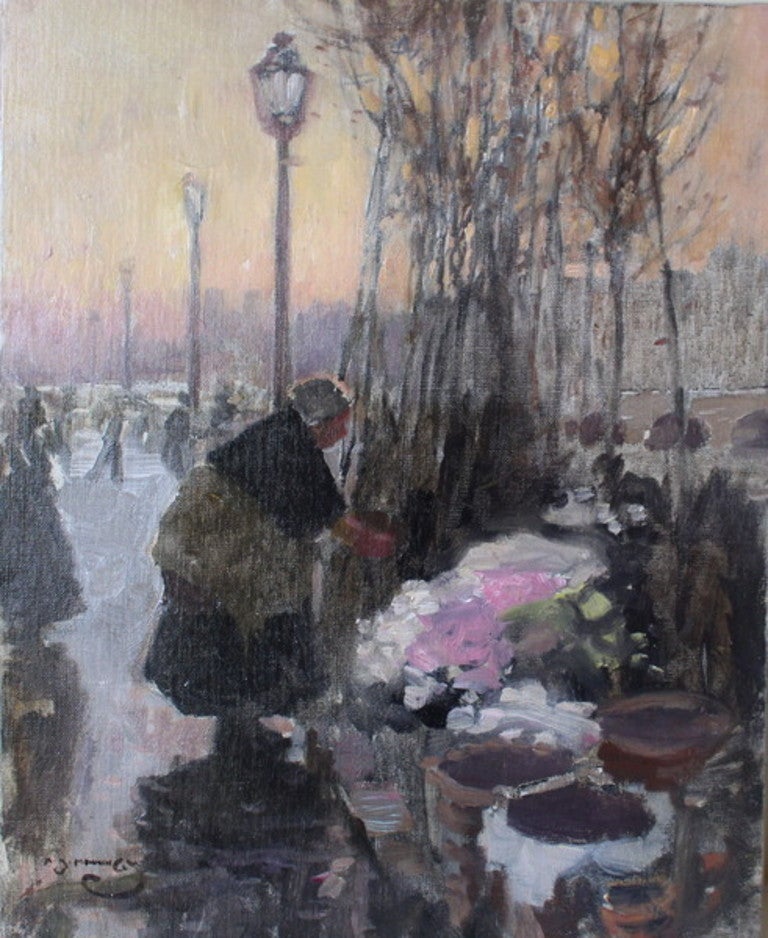 Alfred Munnings Figurative Painting - The Flower Seller