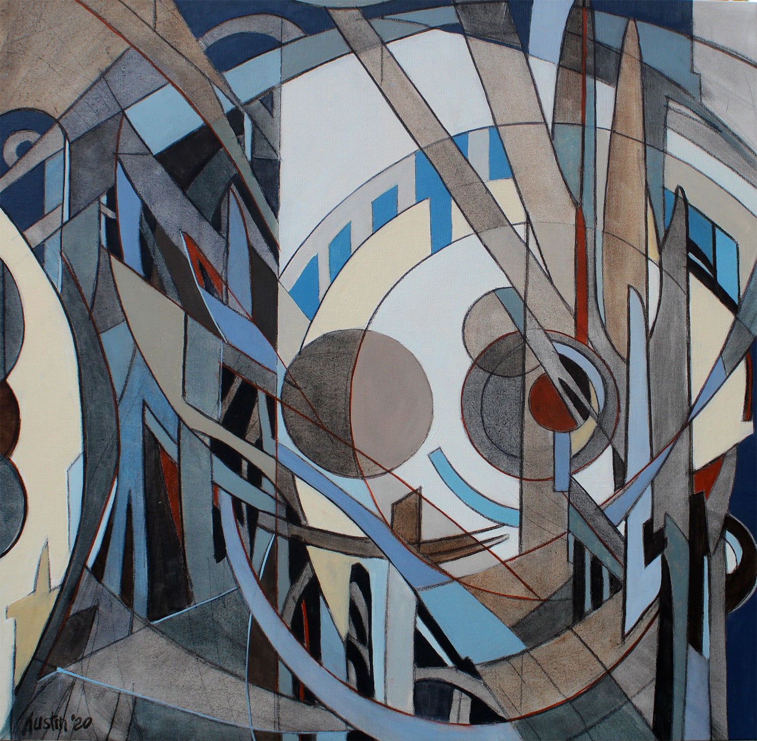 Stephen Austin Where Rain Falls Upon the Sun 2, Abstract Oil