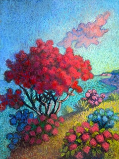 Smokebush, High up on the Dune, Original Painting