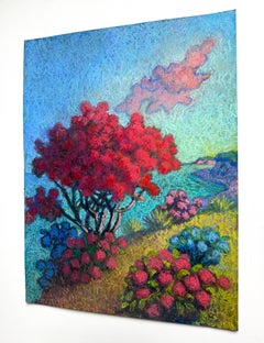 Smokebush, High up on the Dune, Original Painting