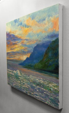 Ice Flows on Yakutat Bay, Oil Painting