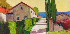 Di prima mattina. La strada che porta all’oceano, dipinto a olio