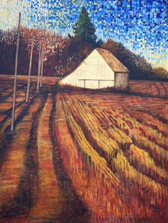 Steward of the Land, Red Field, Original Painting