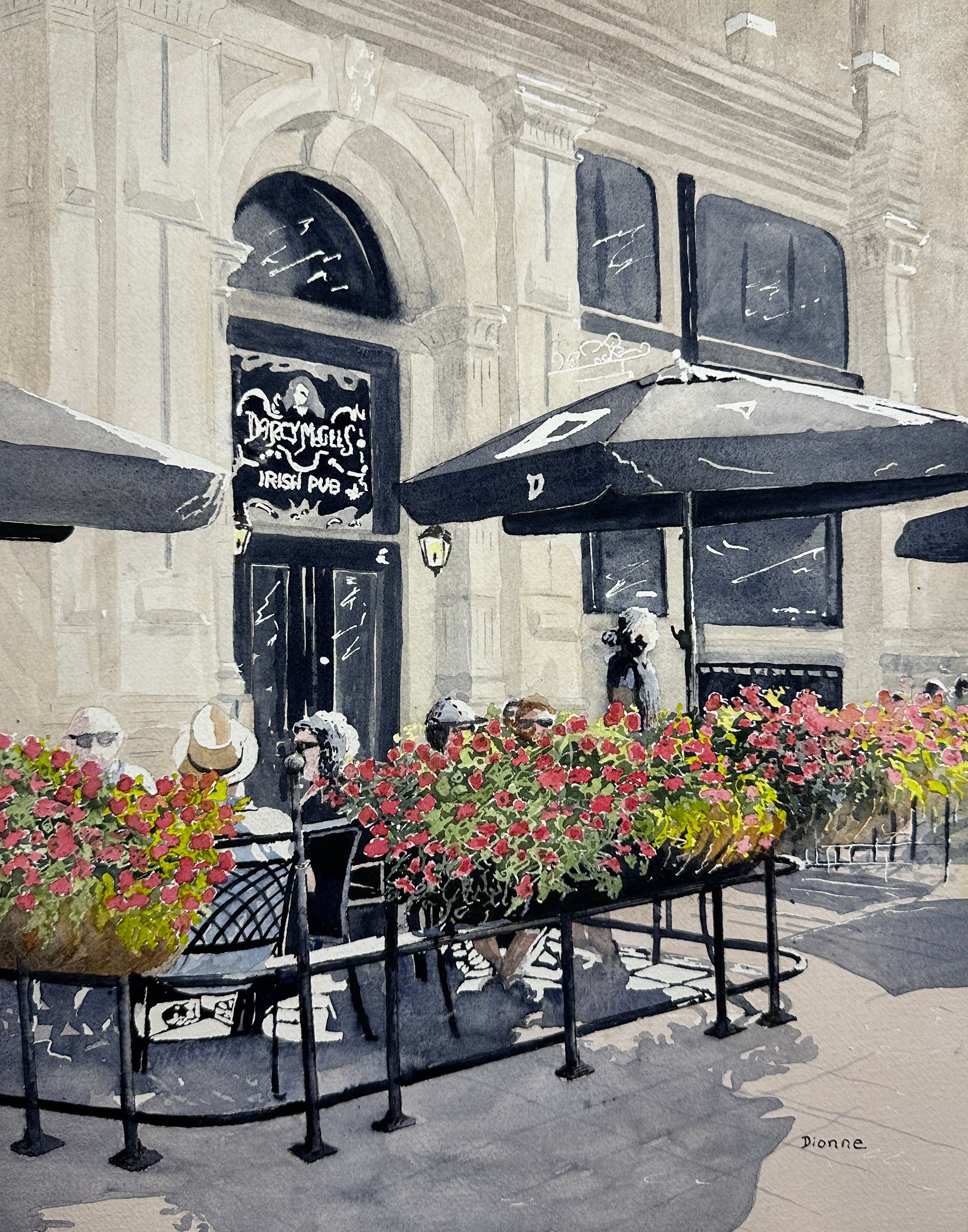 Respite at the Pub, Original Painting