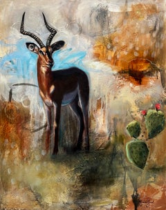 «Hacia el desierto», pintura al óleo