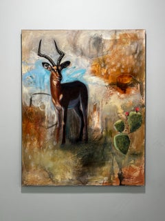 «Hacia el desierto», pintura al óleo