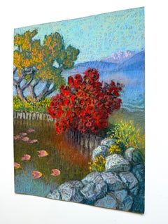 Sunset Garden, Rhododendron Reflection, Original Painting