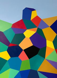 La casa de la colina, pintura abstracta