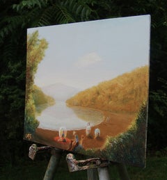 Vermont Lake in Summer, Oil Painting