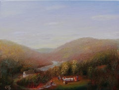Party on the Hill, Oil Painting