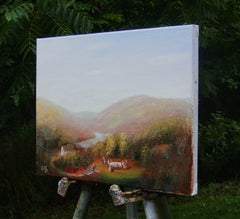 Party on the Hill, Oil Painting