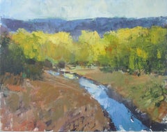 River and Mountains, Original Painting