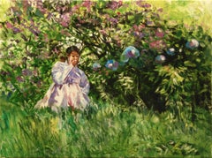 Blossoms and Bubbles, Oil Painting