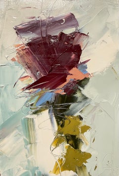 A Flower in Motion, II, Abstract Oil Painting