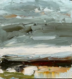 Saltwater Silence, II, Abstract Oil Painting