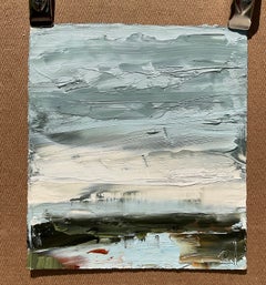 "Marea di quiete", dipinto astratto a olio