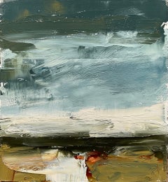 Silver Current, dipinto astratto a olio