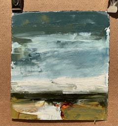 Silver Current, dipinto astratto a olio