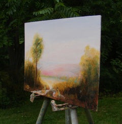 Il fiume dietro il lago, dipinto a olio