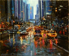 Looking Uptown, Oil Painting