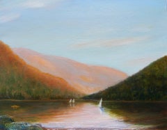 Pink Mountain, Oil Painting