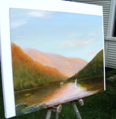 Pink Mountain, Oil Painting