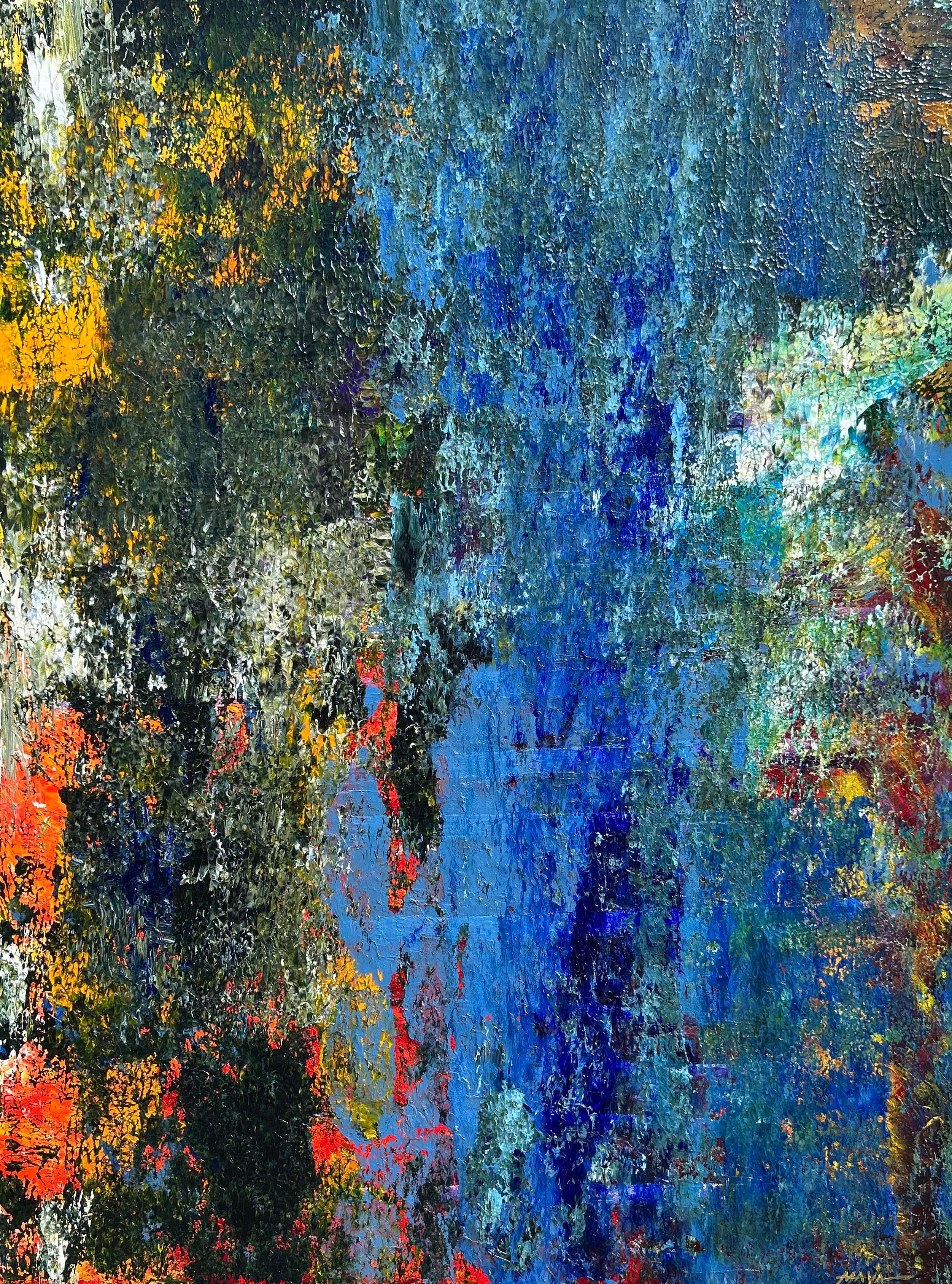 Split, Abstrakte Malerei – Mixed Media Art von Maya Henaff