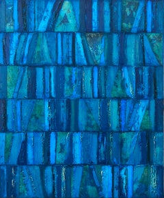 Into the Blue, Abstract Oil Painting