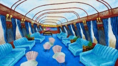 Piano Bar, Oil Painting