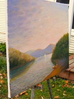 Sunset Pond, Oil Painting