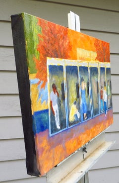 Phone Booths, Oil Painting