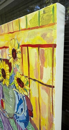 Sunflowers in a Pitcher, Original Painting