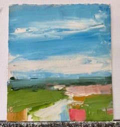 Vue de l'après-midi, II, peinture abstraite à l'huile