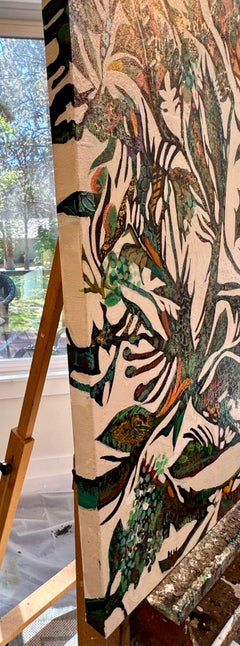 Jardin sauvage, peinture abstraite