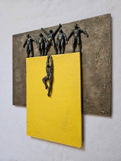 Serie Yellow: «Climber», pintura original