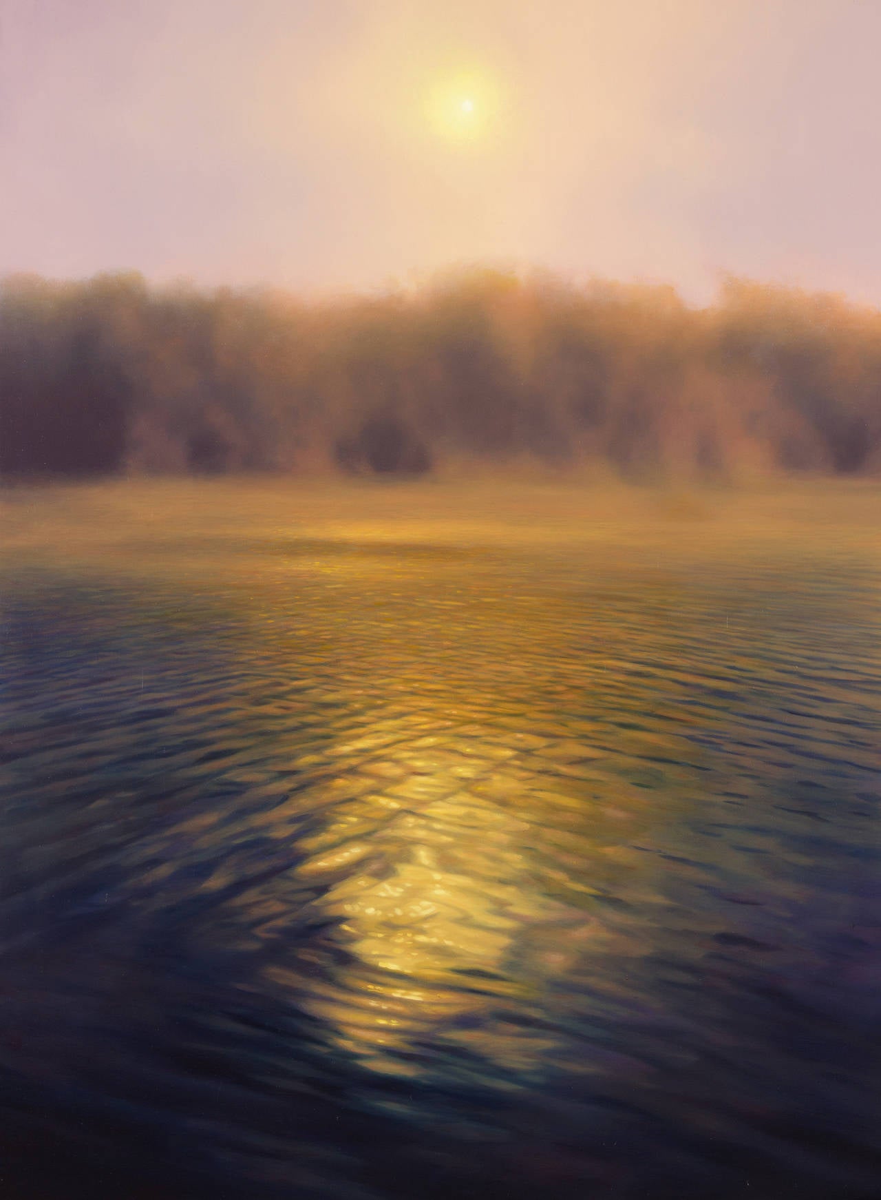 Scott Prior Landscape Painting - Sunrise Over River
